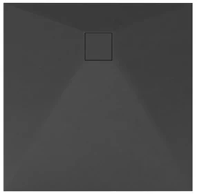 Erga Oldaf, SMC štvorcová sprchová vanička 80 x 80 cm, čierna matná, ERG-GMA-OL-8080BK