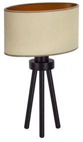Duolla - Stolná lampa OVAL VEGAN 1xE27/15W/230V pr. 30 cm béžová