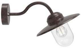Nordlux - Vonkajšia nástenná lampa LUXEMBOURG 1xE27/60W/230V IP54 hnedá/patina