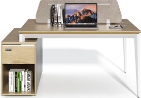 Kancelárska zostava pre 2 osoby Houseland Profit Max 04 1614 dub/biela