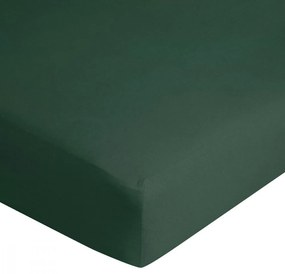 Bavlnená kvalitná tmavo zelená posteľná plachta 140 x 200 cm