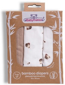 Babymatex Bambusové plienky Medvedík, 70 x 70 cm, súprava 3 ks
