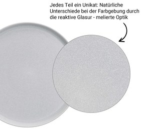 CASA NOVA Sada hlbokých tanierov 22,5 cm set 4 ks - šedá