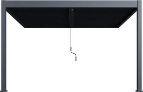 DEOKORK Záhradná hliníková pergola do stien 4x4 m (antracit)