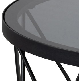 Konferenční stolek Halstow 80 cm černý