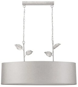 Luster na reťazi NOEMI 2xE27/60W/230V strieborná