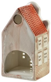 Keramický LED domeček HYTTE 12 cm hnědý