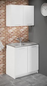 Kuchinox Kuchinox, nerezový 1-komorový drez 800x500x155 mm + sifón, hladký dekor, oceľová, LAV-SK2_211T