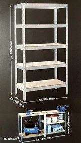 Regál 1800x900x400zinek | MEGA VÝPRODEJ ES5