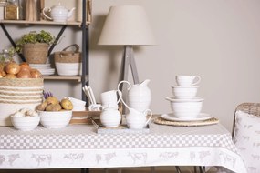 Biela vrúbkovaná miska Romantic Intense - Ø 18 * 9 cm