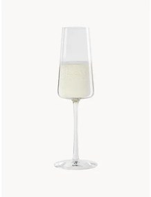 Krištáľové poháre na šampanské v tvare kužeľa Power, 6 ks