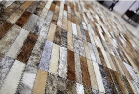 Kožený koberec Typ 5 201x300 cm - vzor patchwork