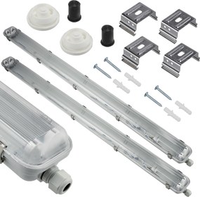 SADA 2x LED hermetických svietidiel Philips 2x128cm pre garáž a dielňu pre trubice