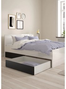 Čierne zásuvky pod posteľ v súprave 2 ks 90x190/140x190 cm Naia – Tvilum