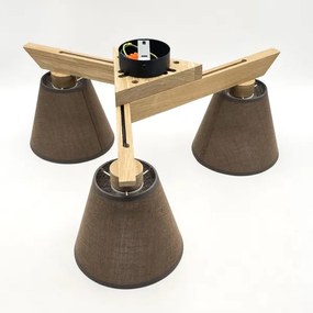Brilagi - LED  Prisadený luster ANTHONY 3xE14/40W/230V dub/hnedá