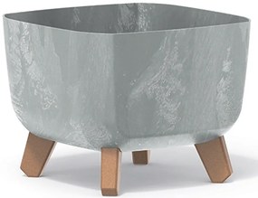 Plastový kvetináč na nožičkách DGQL240E 24 cm - sivý betón
