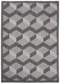 Kusový koberec 3D sivý 120x170cm
