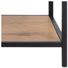 Knižnica v dekore duba v čierno-prírodnej farbe 135x185 cm Seaford – Actona