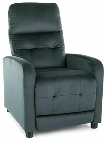 Polohovacie kreslo OTUS Velvet zelené