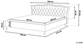 Manželská posteľ 180 cm MATH (s roštom) (čierna). Vlastná spoľahlivá doprava až k Vám domov. 1007353