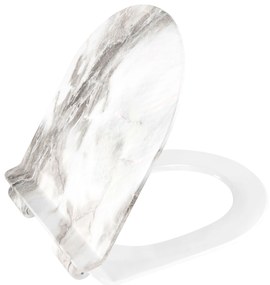 Rea Carlo, WC sedátko z duroplastu, SoftClose, imitácia kameňa-matná láva, REA-C4620