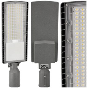 BERGE Pouličné svietidlo LED 50W 6000lm ALUMINIUM