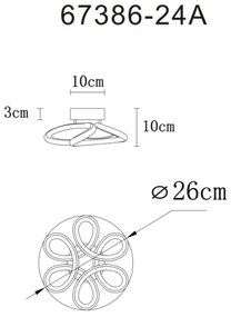Globo 67386-24A - LED stropné svietidlo MELISAND LED/24W/230V pr. 26 cm čierne