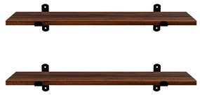 Súprava políc Murali 2 ks 60x20 cm hnedá