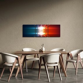 Abstraktný obraz aktívneho náboja (s hodinami) (90x30 cm)