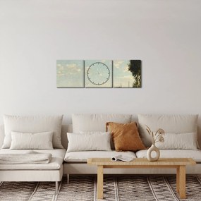Obraz - Claude Monet, Argenteuil, reprodukcia (s hodinami) (90x30 cm)