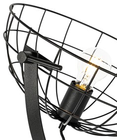 Priemyselná trojnohá stojaca lampa čierna 35 cm nastaviteľná - Hanze