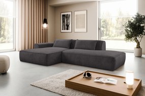 XXXLutz ROHOVÁ SEDAČKA, plast, textil, kompozitné drevo, grafitová MID.YOU - Sedačky - 000694009631
