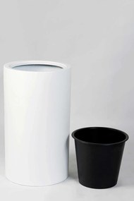 Okrúhly kvetináč ESTRA, výška 60 cm, biely mat