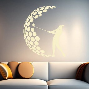 Veselá Stena Samolepka Golf Farba: béžová, Veľkosť: 100 x 82 cm