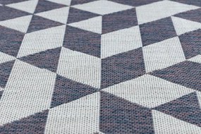 Koberec SIZAL SION geometric 22373 ecru/nebeský/rúž