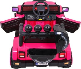 Ramiz Detské terénne auto Full Time 4WD ružové na diaľkové ovládanie + pohon 4x4 + LED audio + úložný priestor