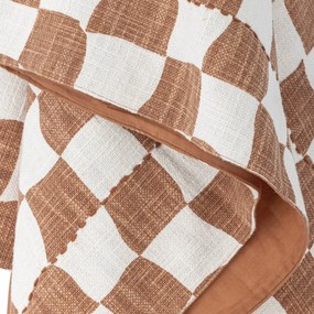 Bloomingville Bavlnený prehoz Chola Brown 130 × 150 cm
