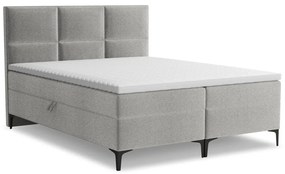Svetlosivá boxspring posteľ s úložným priestorom 180x200 cm Pakalana – Makamii