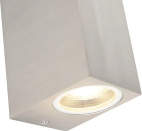 Moderná nástenná lampa hliníková 2-žiarovková IP44 - Baleno