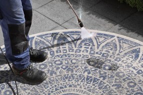 Mujkoberec Original, Kusový koberec Mojkoberec Original Nora 104162 Blue Creme kruh – na von aj na doma, 200x200 (priemer) kruh, modrá, chodba / predsieň