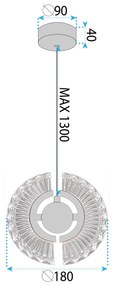 Toolight Toolight, LED stropné svietidlo, 6W, 3000K, LHJ108-2CP, ružové zlato, OSW-60049