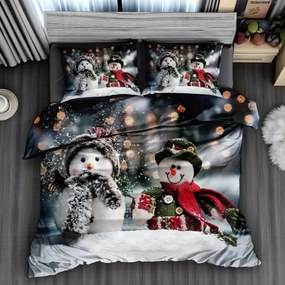 Obliečky NADELLE SNOWMEN 3-dielna sada 140x200 cm