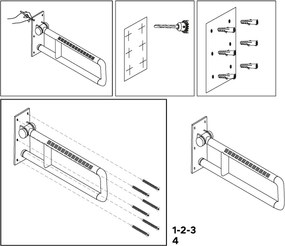 Nimco Pevné podperné madlo 900 mm - BMU 9090-10