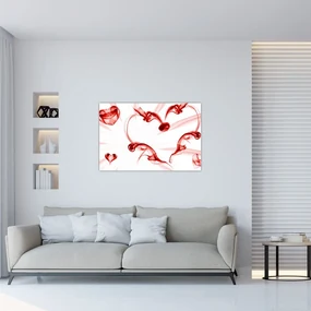 Obraz srdca z dymu (90x60 cm)