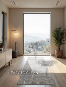 ELLE Decoration, Behúň Perles 106185 White Grey z kolekcie Elle, 80x240, šedá, obývacia izba