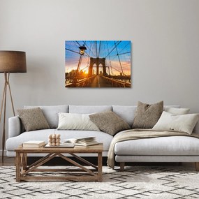 Sklenený obraz - Brooklynský most, Manhattan, New York (70x50 cm)