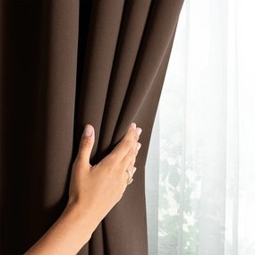 Hnedý zatemňovací záves 140x245 cm Eyelets – Restilo
