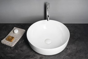 Sapho Sapho, RONDEA keramické umývadlo na dosku priemer 41cm, biela, AR445