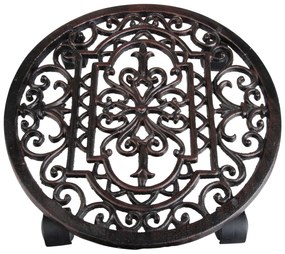 Kovový pojazdný podstavec pod kvetináč ø 29 cm Ornament – Esschert Design