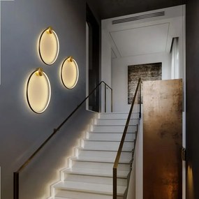 Toolight Toolight, LED nástenné svietidlo 50cm 23W 4000K APP1391-CW, zlatá matná, OSW-00917
